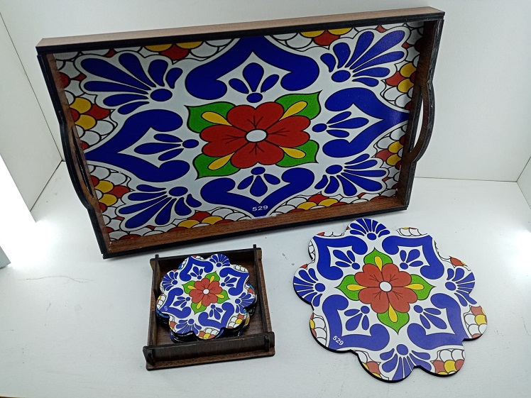 Uvi baskı  Tepsi Seti