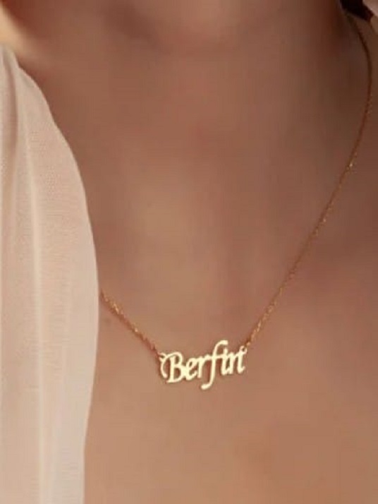 925 ayar gümüş isimli kolye