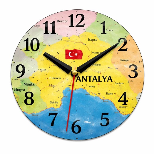 Duvar Saati Antalya Temalı